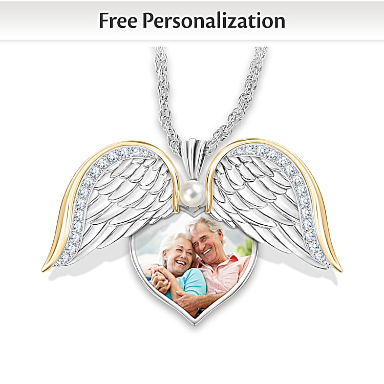 Angel wings locket top