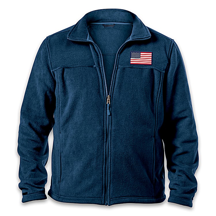 United We Stand Mens Patriotic 3-In-1 Lightweight Rain Shell, Fleece &  Weather-Proof Combo Jacket Featuring Fully Embroidered American Flag Patch
