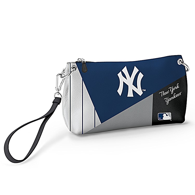 New York Yankees Womens MLB Convertible Handbag That Can Be Worn 3 Ways &  Features Team Colors & Logo