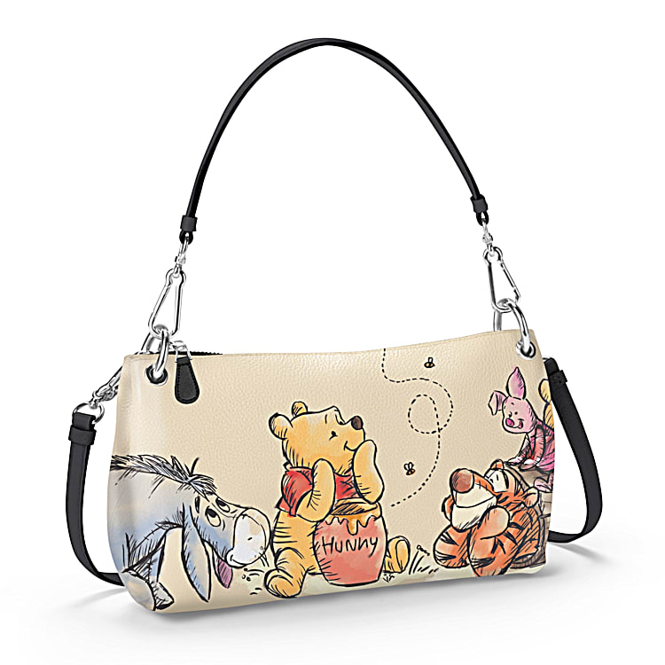 Disco mar Mediterráneo cosa Disney Winnie The Pooh Womens Convertible Handbag That Can Be Worn 3 Ways &  Features Artwork Based On The Work By E.H. Shepard