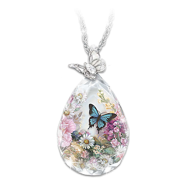 Butterfly memorial necklace discount