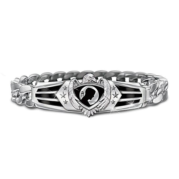 Stainless steel pow mia bracelets new arrivals