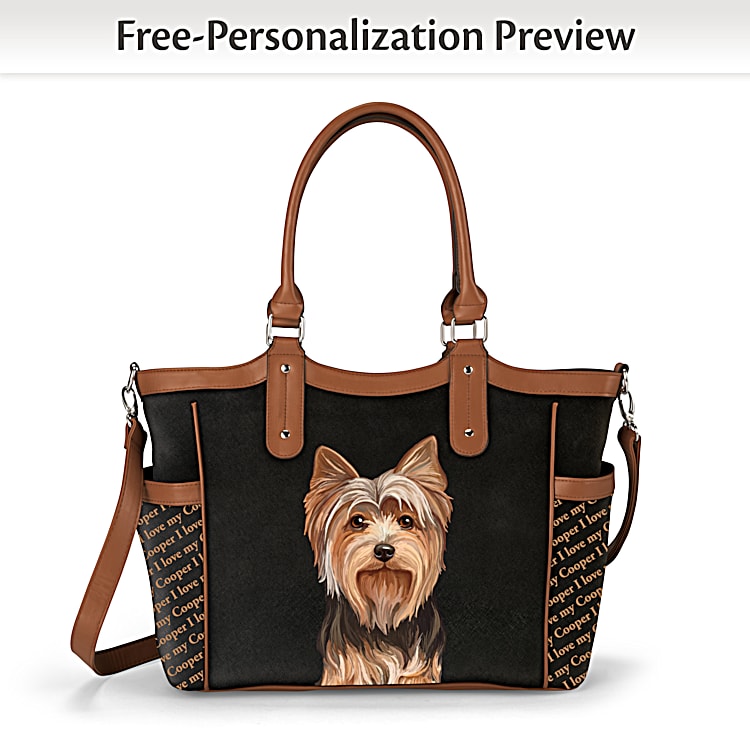 Personalized dog tote discount