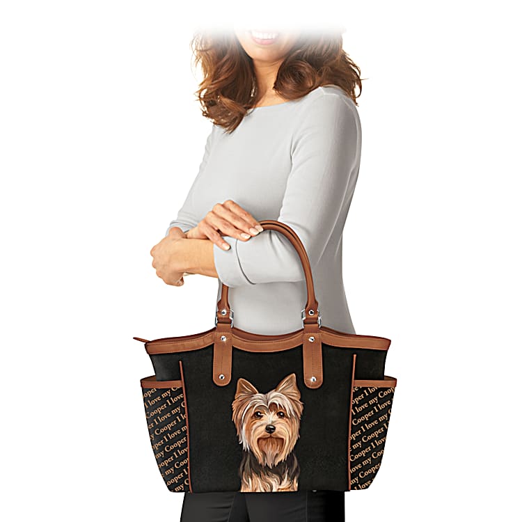 I Love My Dog Personalized Tote Bag