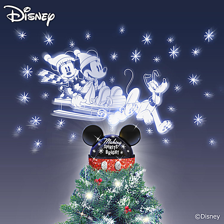 Disney Mickey Mouse Christmas Tree Topper Making Spirits Bright