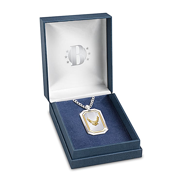 Genuine Diamond The Courage To Serve Air Force Necklace