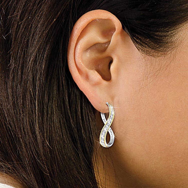 Infinity outlet closure earrings