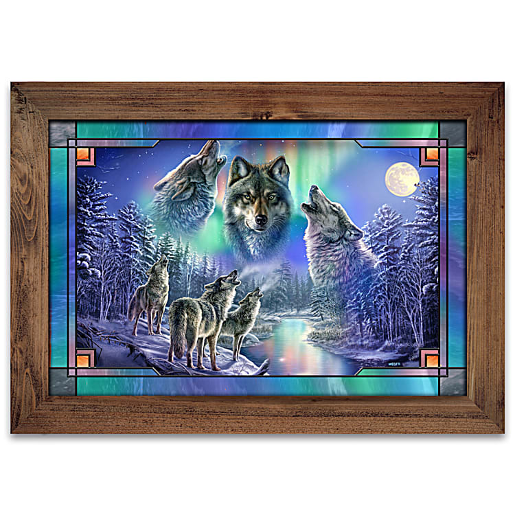 Illuminated glass wall art hot sale