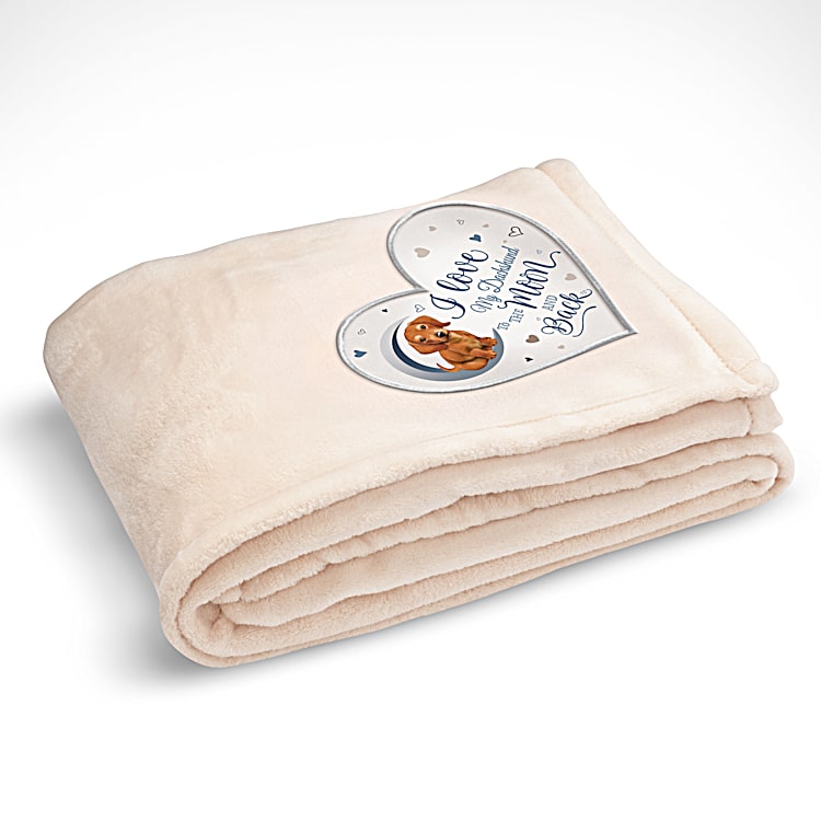 Heartwarming Dachshund White Hypoallergenic Plush Blanket