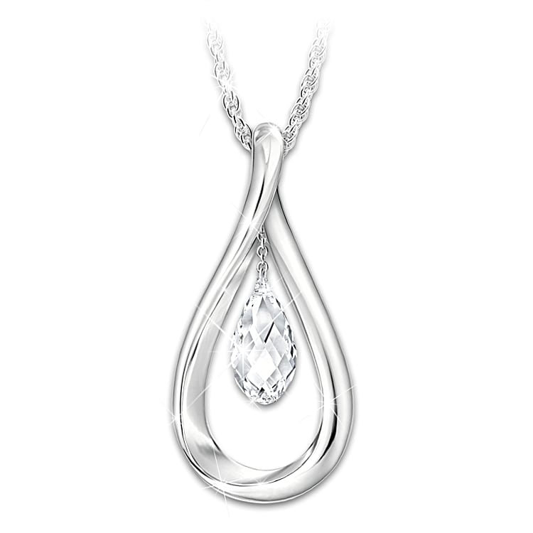 Teardrop remembrance necklace top