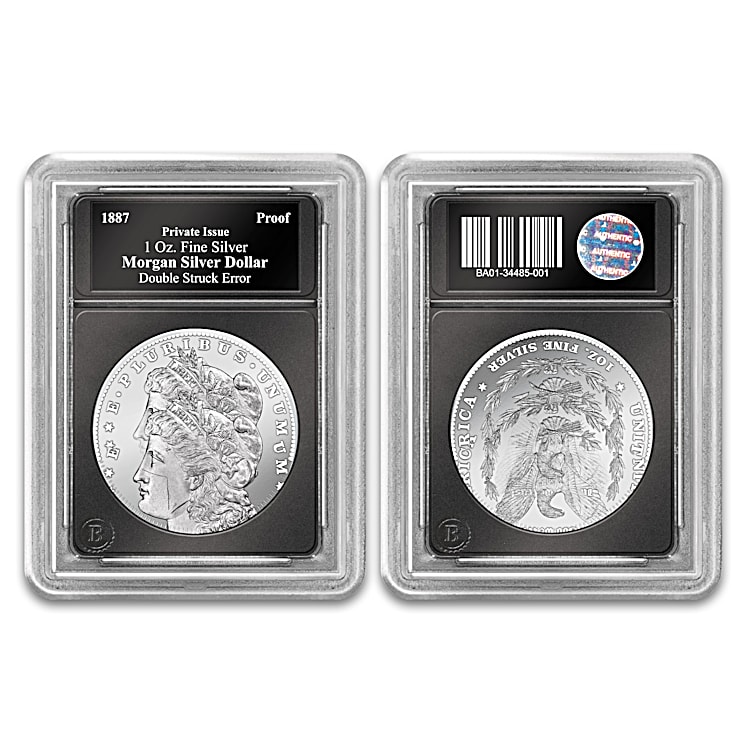 The 1887 Double Struck Error Morgan 99.9% Silver Dollar