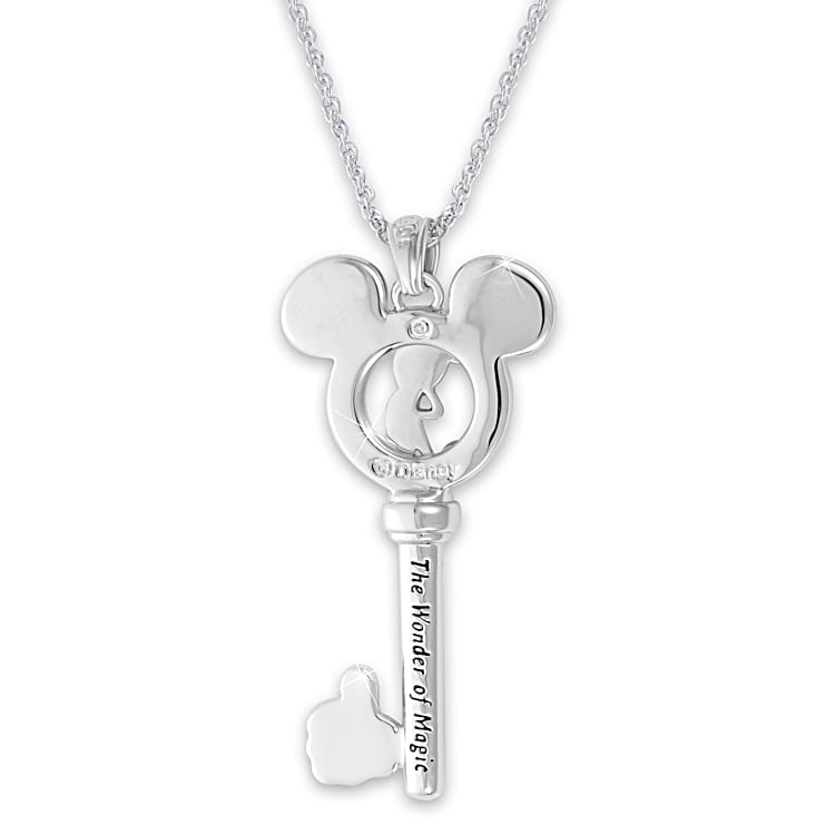 Mickey mouse silhouette necklace outlet