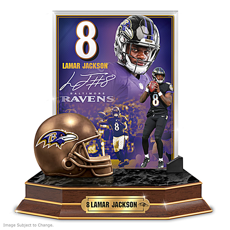 Baltimore Ravens Lamar Jackson NFL Tribute Sculpture Featuring A