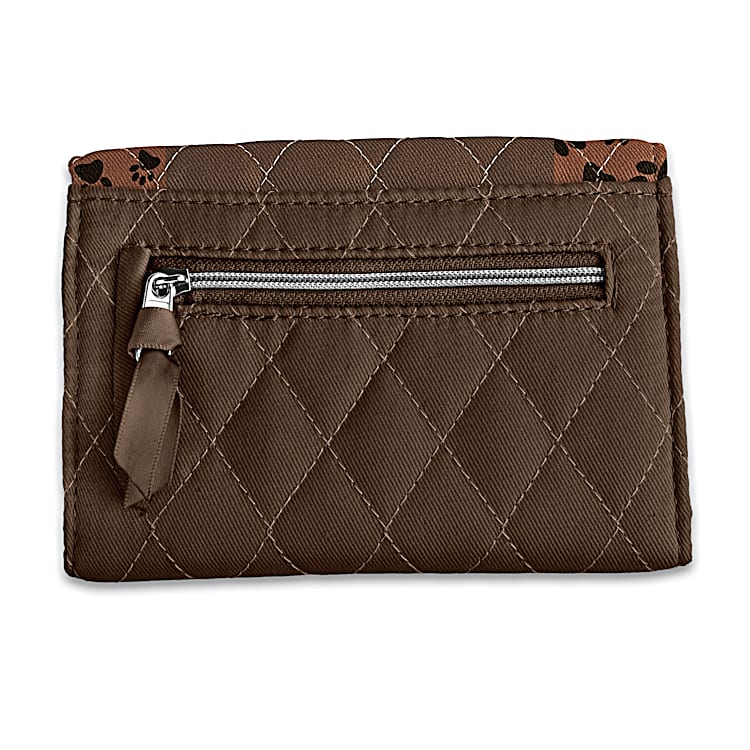 Love Is A Wet Nose Dachshund Womens Brown Quilted Poly Twill