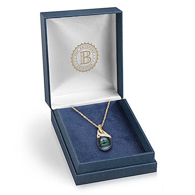 Queen Of Pearls Sterling Silver Pendant Necklace With 18K