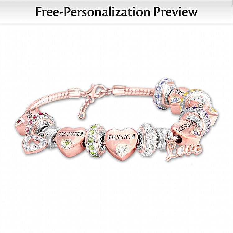 Rose gold birthstone charms discount