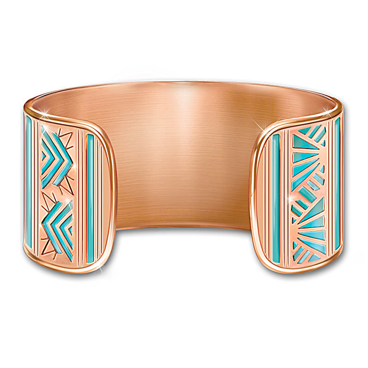 Natures Healing Embrace Womens Copper Cuff Bracelet Featuring A