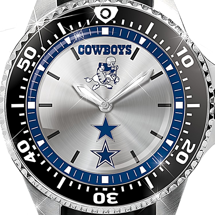 Dallas Cowboys Wood Watch - Custom Cowboys Chronograph Wristwatch - Custom Dallas Cowboys Gifts for Men - Best Dallas Cowboys Gifts