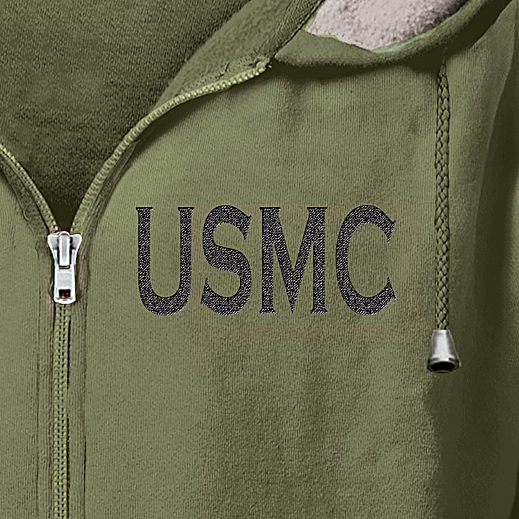 Usmc zip up hoodie store