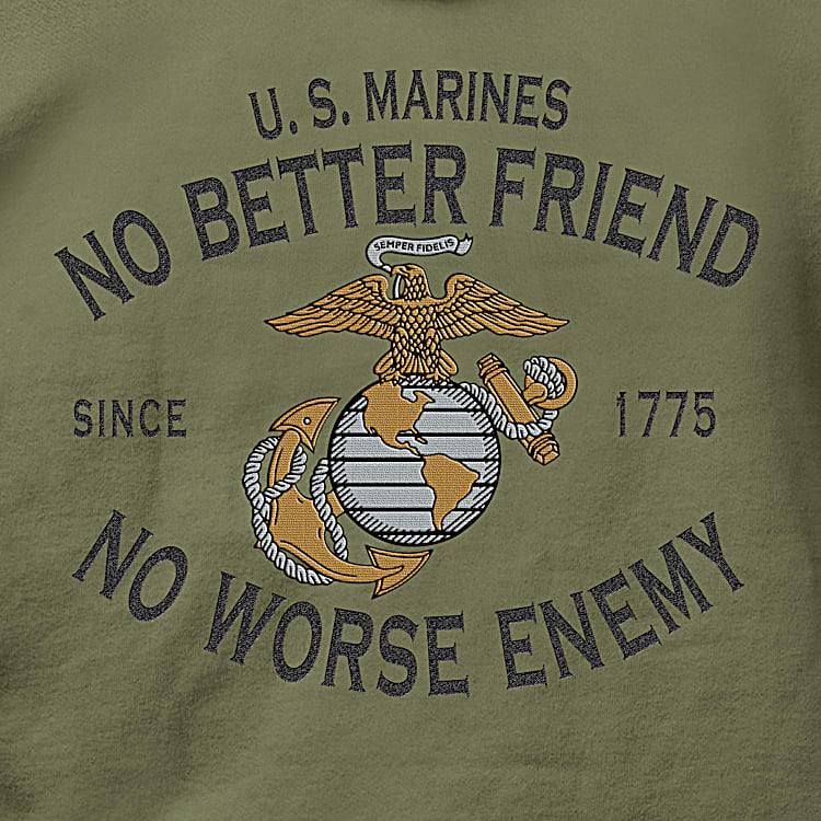 No Better Friend Mens U.S. Marine Corps Olive Drab Green