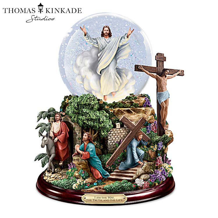 Thomas Kinkade's Visions Of Christ Glitter Globe