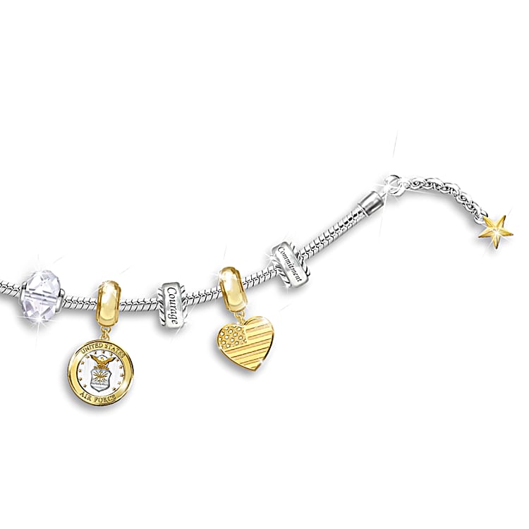 Air force charm for pandora bracelet top