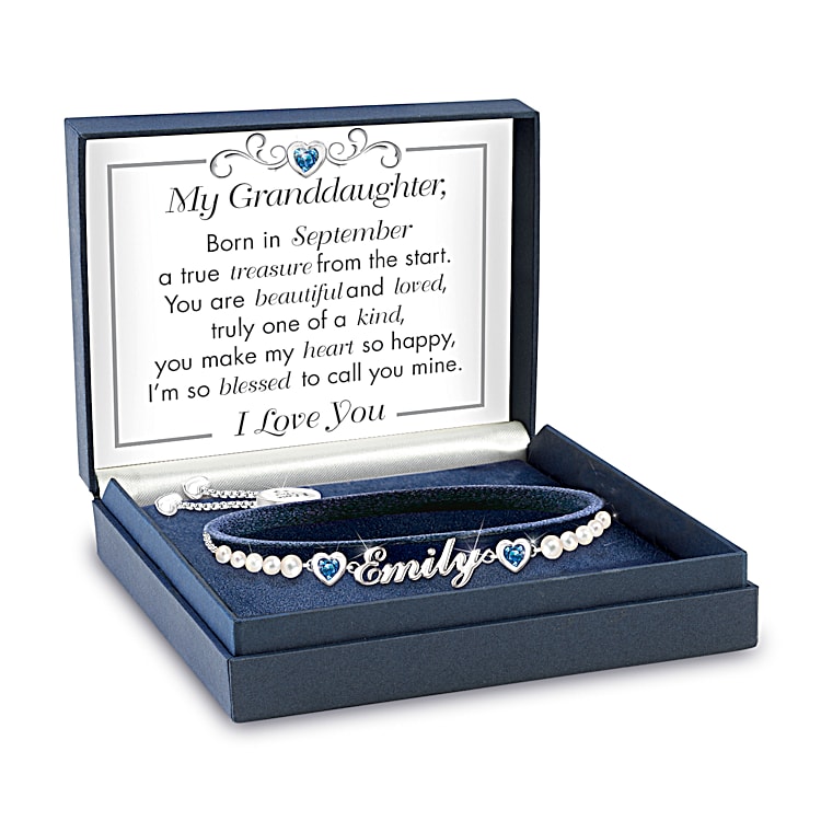 Sterling silver granddaughter bracelet top