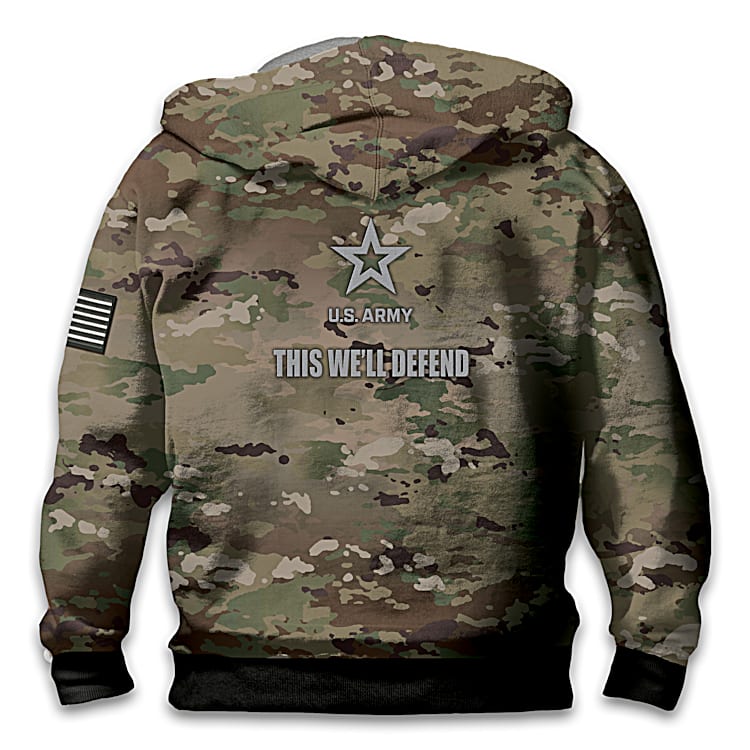Army camo hoodie mens on sale