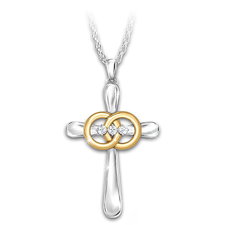 Wedding cross necklace hot sale