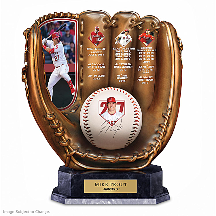 Mike Trout Los Angeles Angels MLB Commemorative Cold Cast Bronze