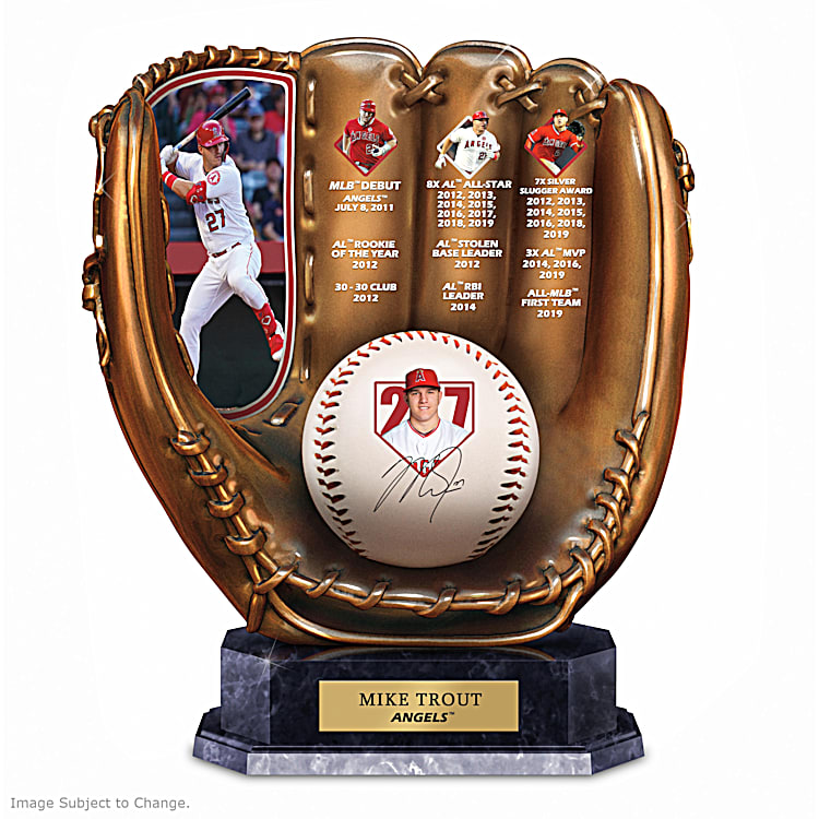 Mike Trout Los Angeles Angels MLB Commemorative Cold-Cast Bronze