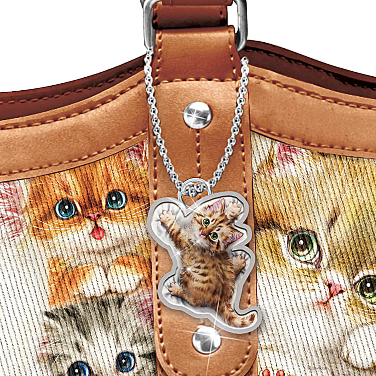 Cats With Purr sonality Womens Poly Twill Cat Themed Shoulder Tote