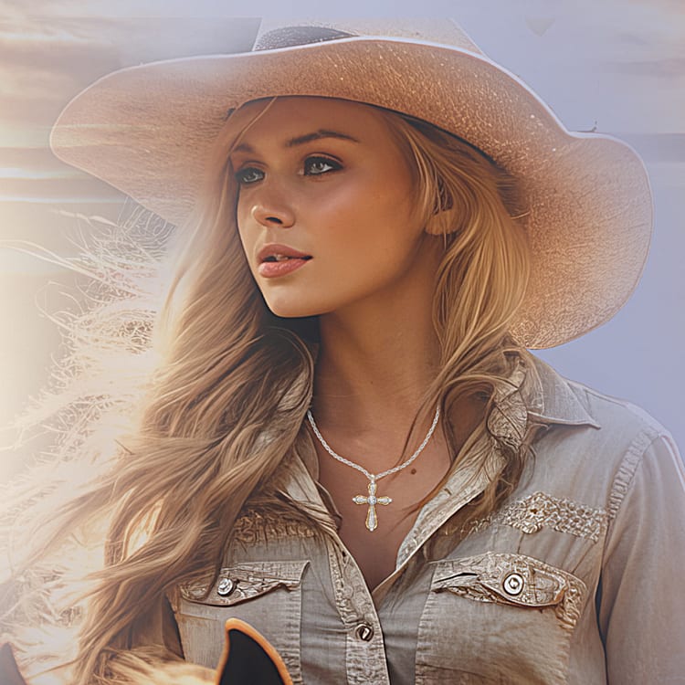 Western cross necklaces ladies 2025