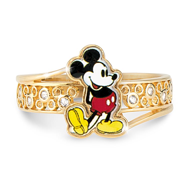 Mickey mouse silhouette ring shop