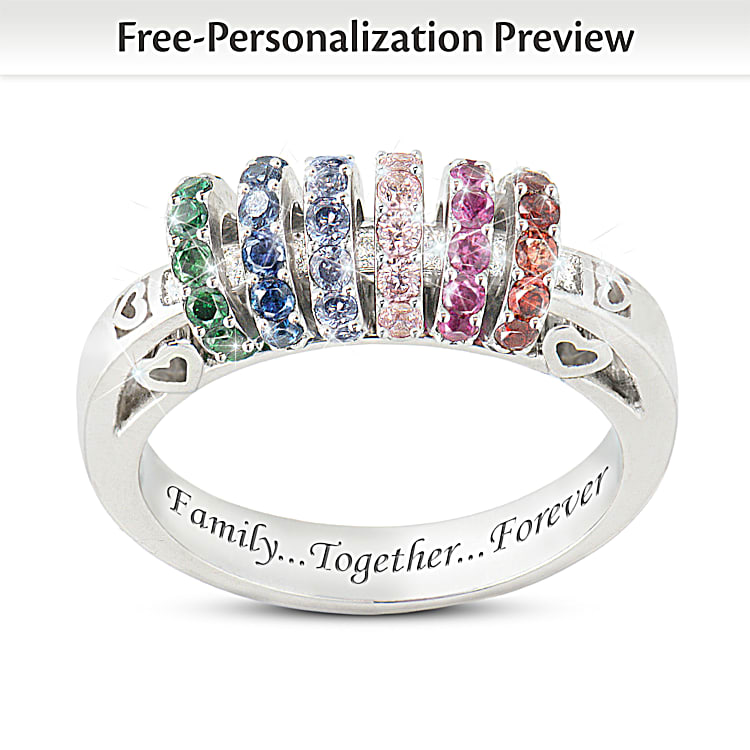Ring with different birthstones shop
