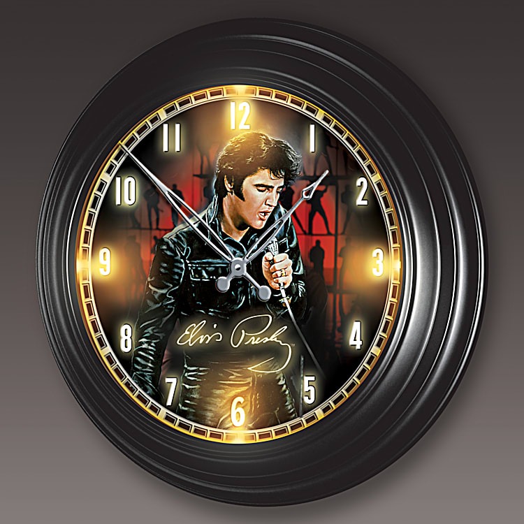 Elvis Presley Outdoor Illuminated Atomic Wall Clock