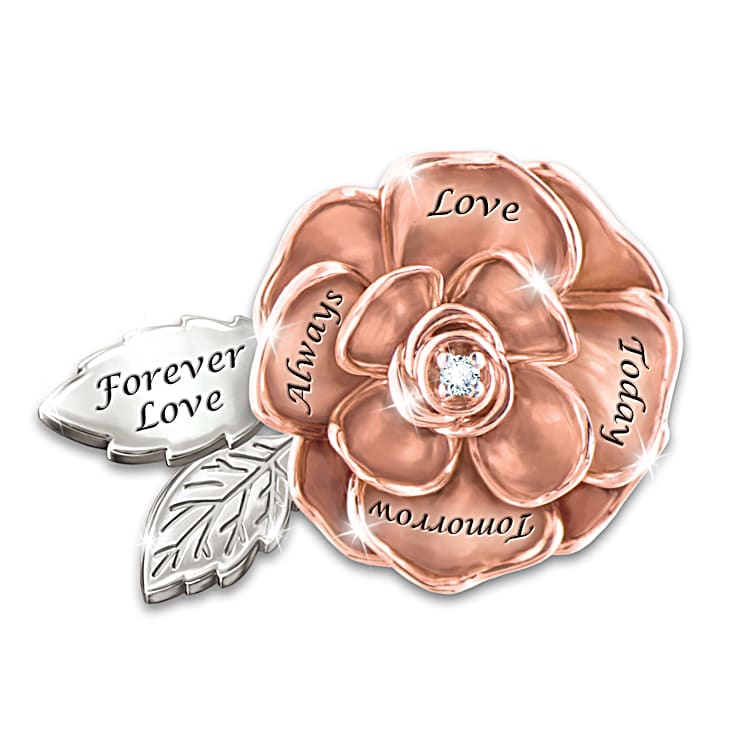Rose shaped necklace shop
