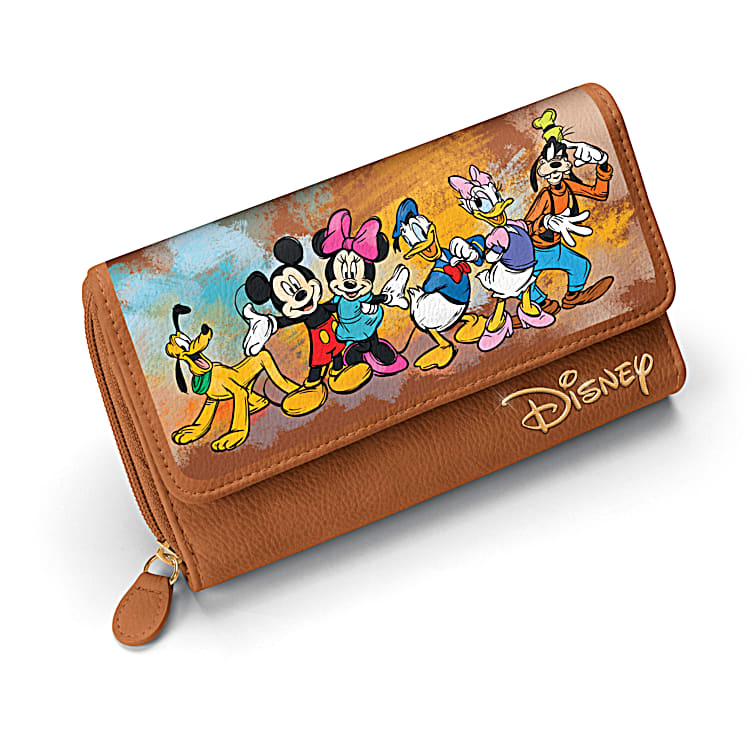 Disney Mickey Mouse & Minnie Kids Tri-Fold Wallet Coin Purse