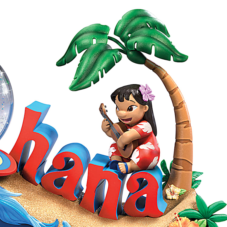 Disney Lilo & Stitch Ohana Means Family Glitter Globe