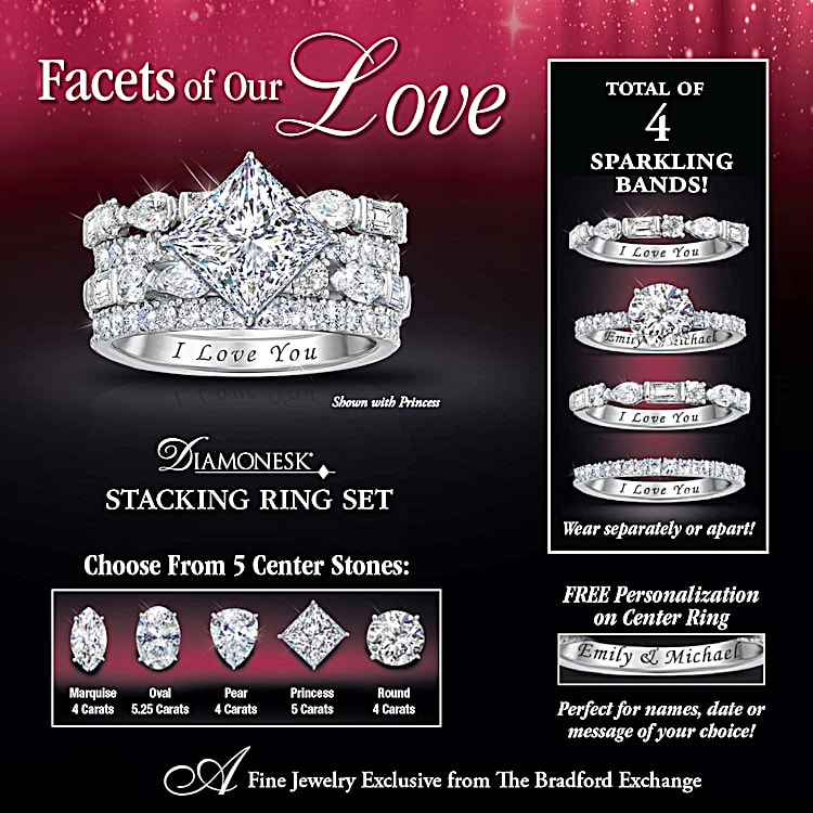 Bradford exchange diamond stacking rings store