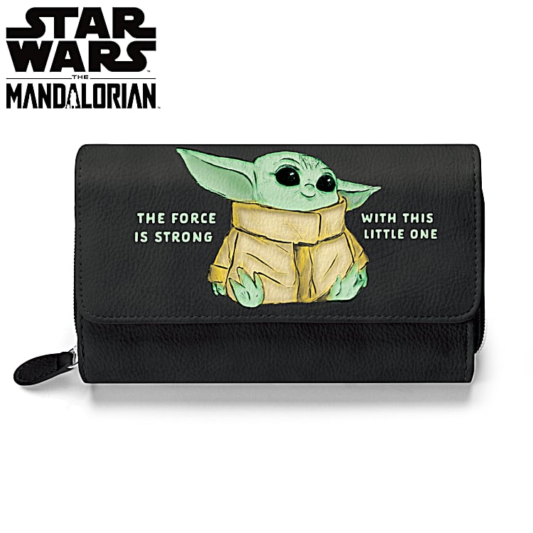 STAR WARS The Mandalorian The Child Womens Black Faux Leather