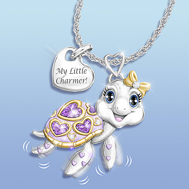 Purple best sale turtle necklace