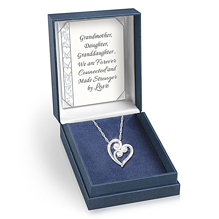 Diamond Heart Necklace Charm – Argent & Asher