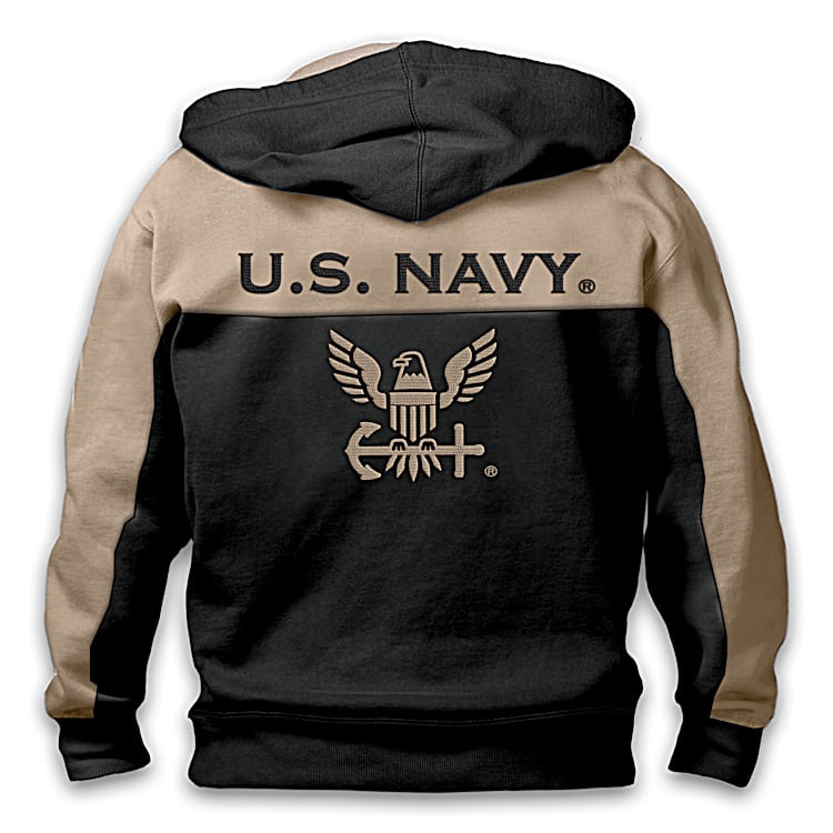 Us navy zip up hoodie online