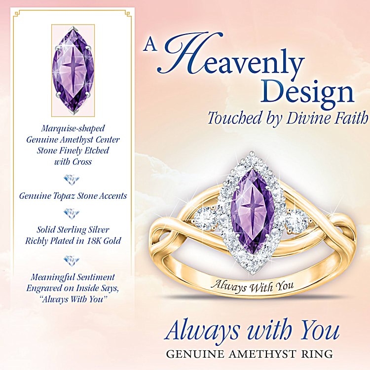 Always With You 18K Gold-Plated Ring With A Marquise-Shaped