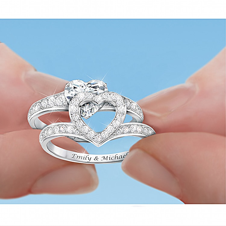 Nesting engagement ring set clearance