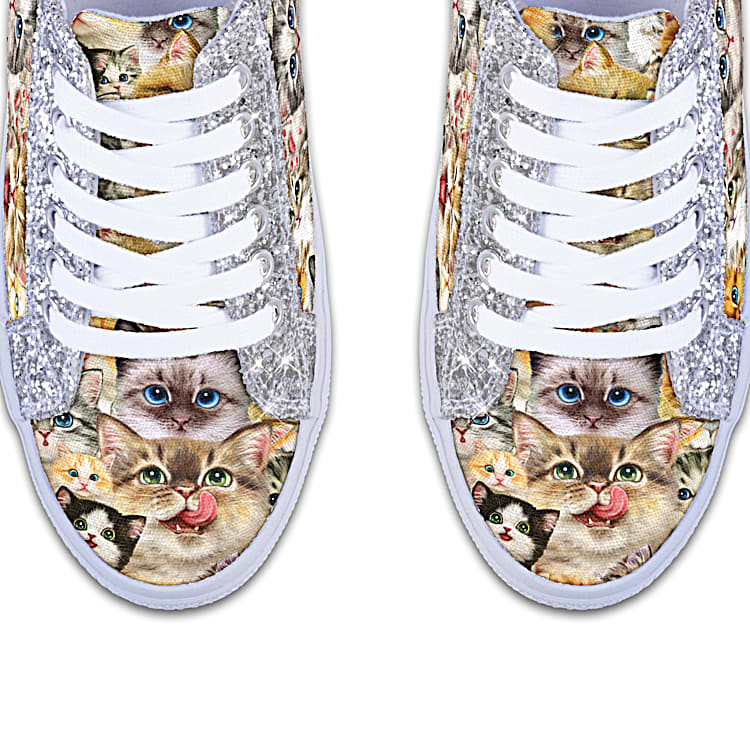 Glitter cat shoes sales