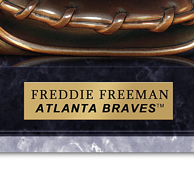 Atlanta Braves Freddie Freeman Hand-Painted MLB Glove Sculpture On Top A  Marbleized Base Featuring Freddies Stats, Jersey Number & Replica Autograph