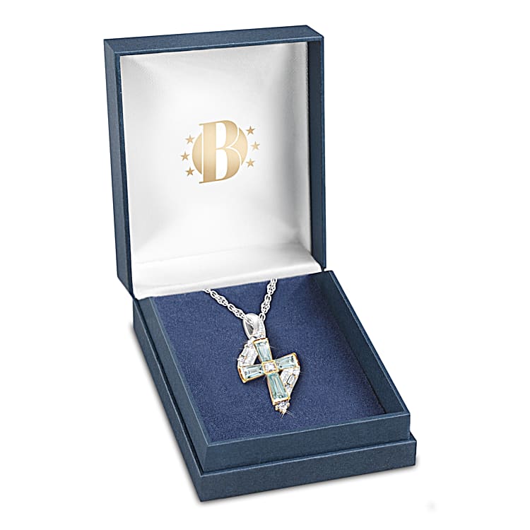 Sterling Silver Pendant With 18K Gold-Plated Accents And 4