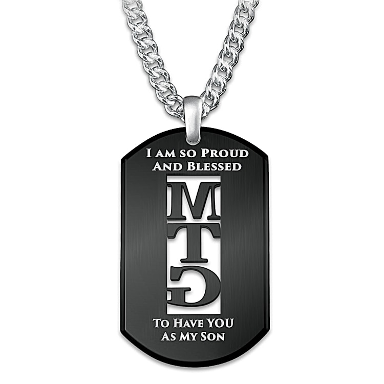 Personalized dog tags for son online